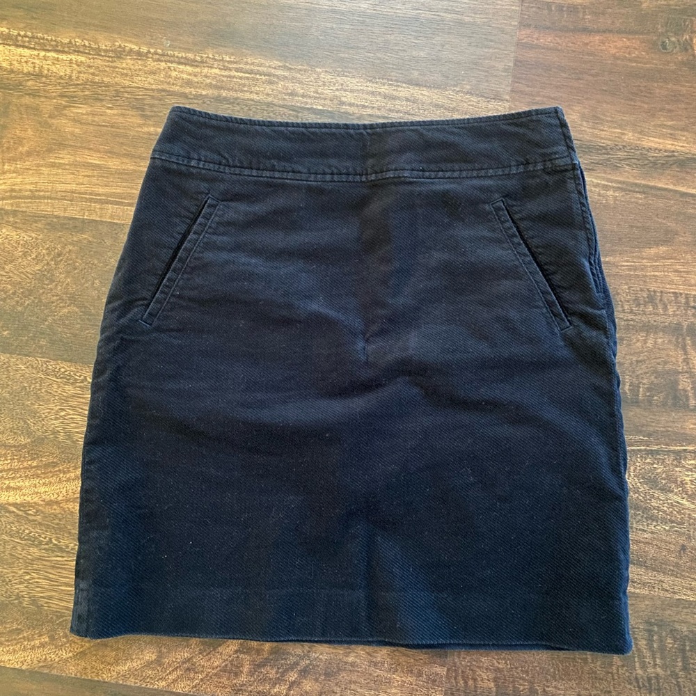 Talbots Corduroy A-line Skirt (navy)